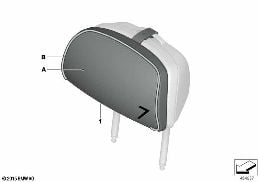 Individueel comfortkussen hoofdsteun diagram for BMW 7 Series G11 LCI 740dX
