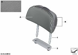 Indv. hoofdsteun, stoel comfort, achter diagram for BMW 7 Series G11 LCI 740dX