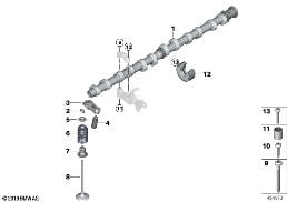 VALVE TIMING GEAR, CAMSHAFT, INLET