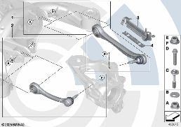 REPAIR KITS FOR GUIDE ROD, WISHBONE diagram for BMW X6 E71 30dX