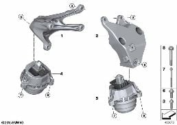 ENGINE SUSPENSION diagram for BMW 7 Series G12 LCI 740Li
