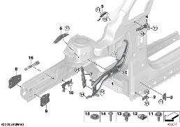 FRONT BODY BRACKET diagram for BMW 2 Series F45 Active Tourer LCI 225i