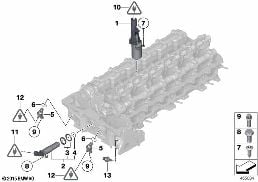 CYLINDER HEAD, ELECTR. ADD-ON PARTS diagram for BMW 1 Series F21 M135i