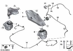 ENGINE SUSPENSION diagram for BMW 3 Series G21 Touring 330d