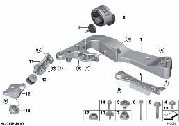 GEARBOX SUSPENSION diagram for BMW 7 Series G12 740LdX