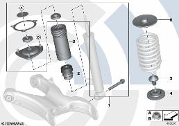 REPAIR KIT FOR SUPPORT BEARING diagram for BMW X6 E71 30dX