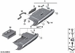 Schowek na rękawiczki diagram for BMW MINI F56 One