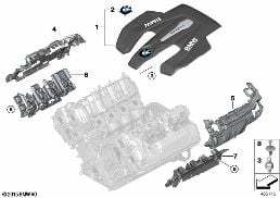 Motorakustik diagram for BMW 5 Series G30 M550iX