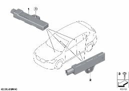 SINGLE PARTS, ANTENNA, COMFORT ACCESS diagram for BMW X1 F48 LCI 18dX