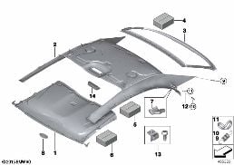 HEADLINING diagram for BMW 4 Series F33 425d