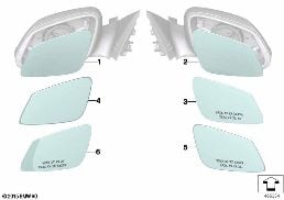 MIRROR GLASS diagram for BMW 2 Series F22 228i