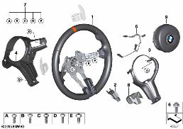 M Sportovní volant airbag Alcantara diagram for BMW 4 Series F82 M4 M4 GTS