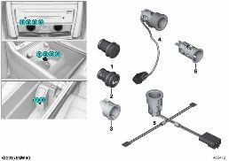 Encendedor / cajas de enchufe diagram for BMW 7 Series G12 725Ld
