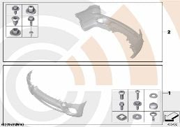 INSTALLATION KIT, BUMPER diagram for BMW X6 E71 30dX