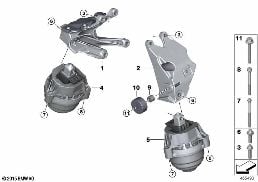 Zawieszenie silnika diagram for BMW 7 Series G11 730i