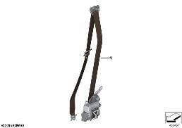 Individual veiligheidsgordel voor diagram for BMW 7 Series G11 LCI 740dX