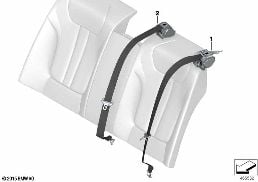 Individual veiligheidsgordel achter diagram for BMW 7 Series G11 LCI 740dX