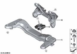 Βάση ανάρτησης κιβωτίου ταχυτήτων diagram for BMW 3 Series F30 LCI 330e