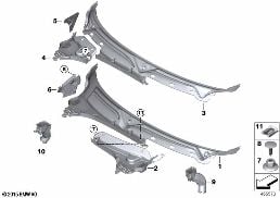 Obudowa wlotu powietrza, zewn. diagram for BMW MINI F56 One
