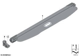 Görüş koruması, bagaj diagram for BMW MINI Clubman F54 One
