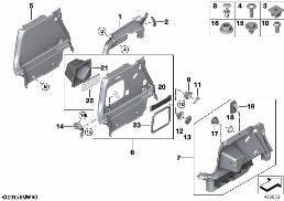 Döş./Kapl., Bagaj-Yan diagram for BMW MINI Clubman F54 One