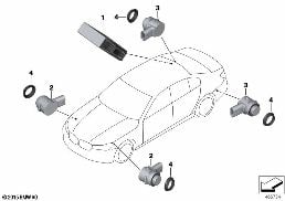 PARKING MANOEUVRE ASSISTANT (PMA) diagram for BMW 7 Series G12 740LdX