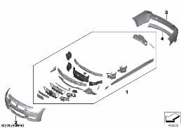 RETROFIT, M AERODYNAMIC KIT diagram for BMW 3 Series F30 LCI 328i