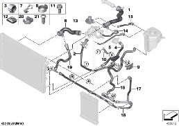 Flessibili refrigerante sist. raffr. diagram for BMW X5 F15 40dX