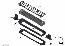 Radiatore acqua avanzato diagram for BMW X5 F15 M50dX