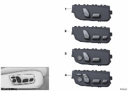 Conmutador ajuste asiento acompañante diagram for BMW 7 Series G12 725Ld
