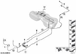 FUEL LINE / FUEL FILTER diagram for BMW 7 Series G12 LCI 740Li