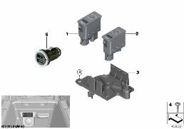 USB/AUX-IN 插口 diagram for BMW X5 F15 40eX
