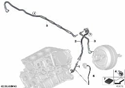 VACUUM LINE FOR BRAKE BOOSTER diagram for BMW 7 Series G11 730i