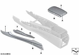 INDIV. CENTER CONSOLE/CENTER ARMREST diagram for BMW X5 F15 25dX