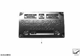 VIN-nummer sticker op bestelling diagram for BMW Rolls-Royce Cullinan RR31 Cullinan