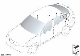 GLAZING diagram for BMW X4 F26 28iX