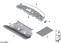 Zvuková izolace zadní diagram for BMW 2 Series F87 M2 M2