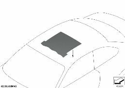Zvuková izolace střecha diagram for BMW 2 Series F87 M2 M2