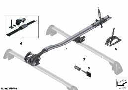 Porte-velo de course diagram for BMW 5 Series E39 525td