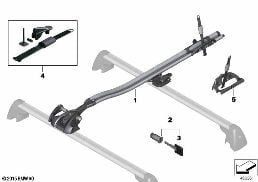 RACING BIKE RACK diagram for BMW MINI Countryman F60 Cooper
