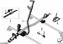 TOURING BICYCLE HOLDER diagram for BMW 2 Series F45 Active Tourer LCI 218dX