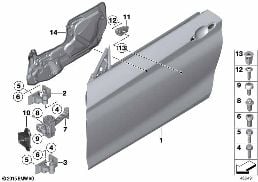 FRONT DOOR-HINGE/DOOR BRAKE diagram for BMW 4 Series F32 425d