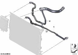 Σύστ ψύξης - εξωτ Ψυγείο ψυκτικού υγρού diagram for BMW 3 Series F30 LCI 330e