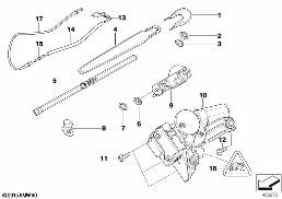 SINGLE PARTS FOR REAR WINDOW WIPER diagram for BMW 3 Series E91 318d