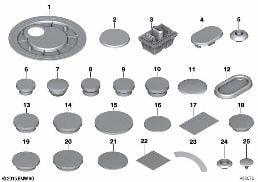 Kapak/Kapatma tapası diagram for BMW MINI Clubman F54 One