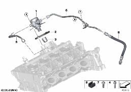 HIGH-PRESSURE PUMP/TUBING diagram for BMW 3 Series G20 Sedan 330eX