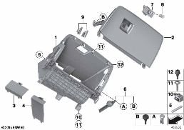 GLOVE BOX diagram for BMW X4 F26 28iX