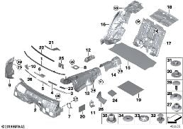 SOUND INSULATING CENTER diagram for BMW 7 Series G12 750LdX