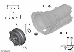GA8HP50Z TORQUE CONVERTER/SEAL ELEMENTS diagram for BMW 5 Series G30 LCI 520d
