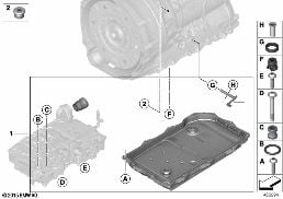 GA8HP50Z SELECTOR SHAFT diagram for BMW 5 Series G30 LCI 520d